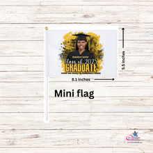 Load image into Gallery viewer, Custom Graduation Mini Flags (set of 6)
