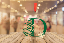 Load image into Gallery viewer, Christmas ornaments (4 inch personalized w/ name clear acrylic ornament)