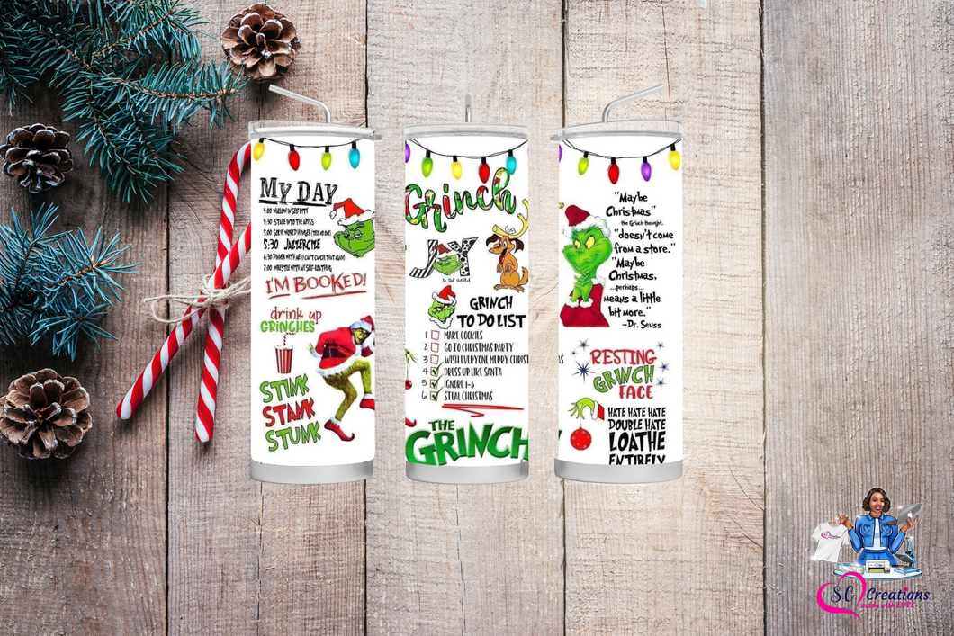 20oz Christmas Tumbler-G.mas Design (schedule for the day)