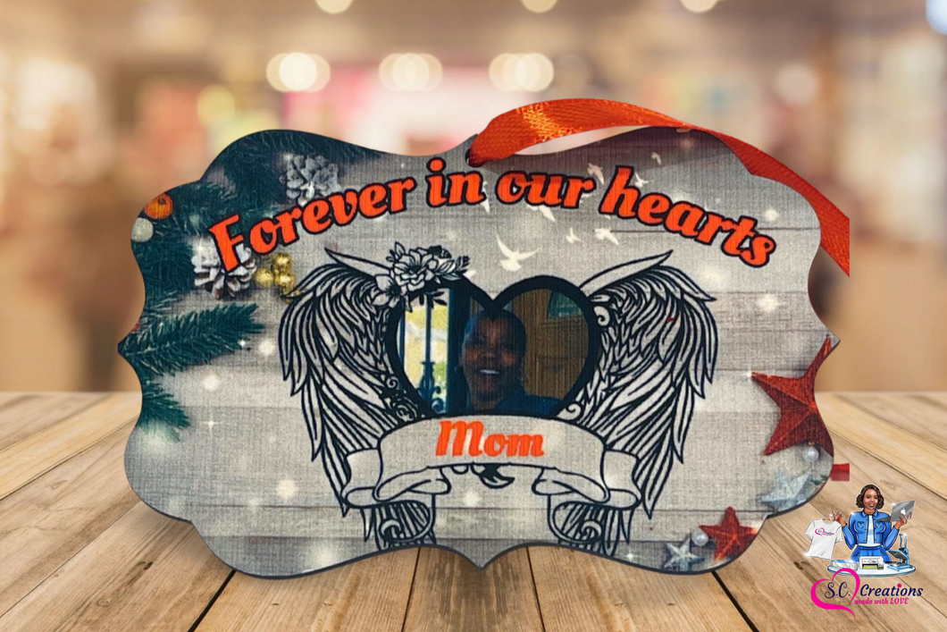 Memorial sublimation ornament (4 x 2.5 double sided)