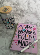 Load image into Gallery viewer, I Am Wonderfully Made Notebook Set
