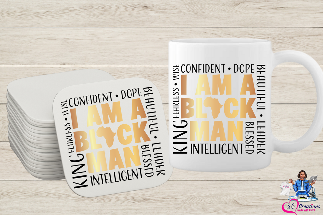 I am a Black Man Mug and Coaster Set