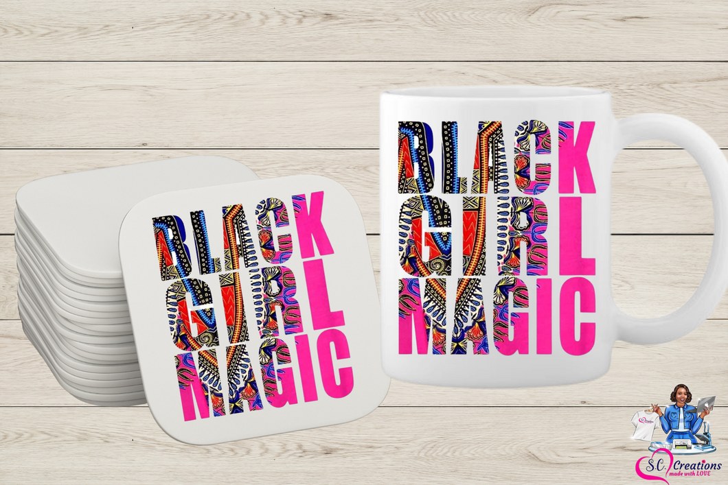 Black Girl Magic Mug and Coaster Set